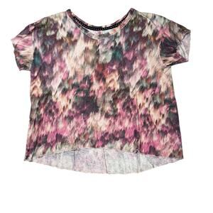 Pilcro Short Sleeve Shirt Womens S Colorful Hi-Lo Basic Anthropologie Boxy Linen